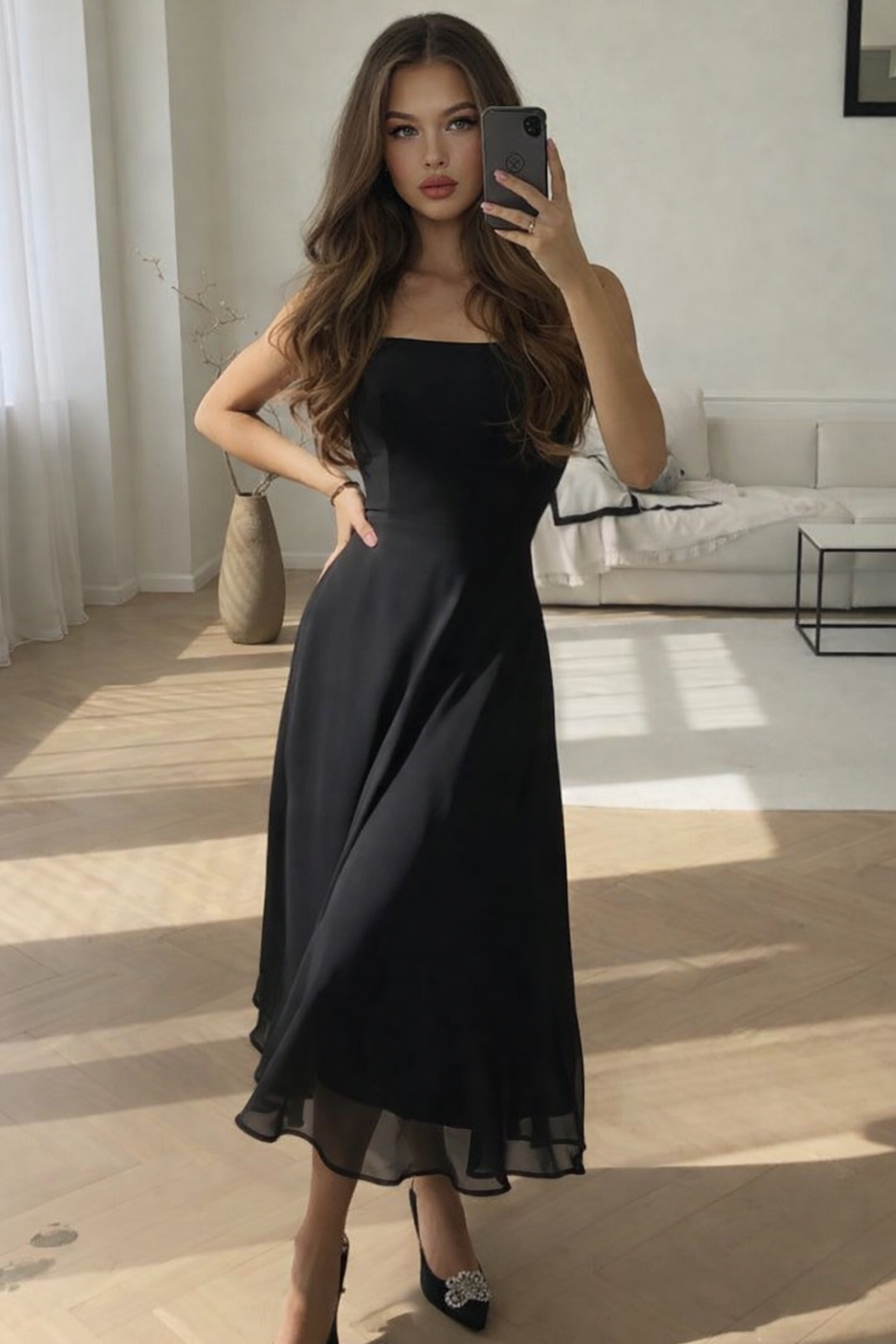 Eva | Women's Elegant Sleeveless Solid Color Dresses