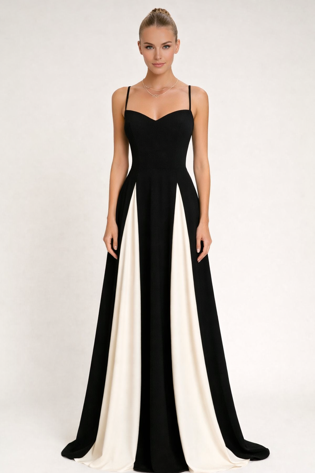 Charlotte | Portofino Elegant Contrast Panel Dress